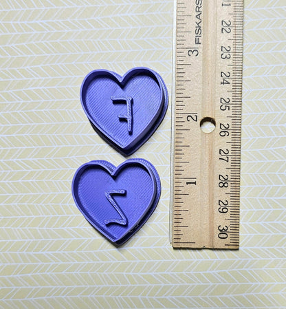 Heart Alphabet Clay Cutters