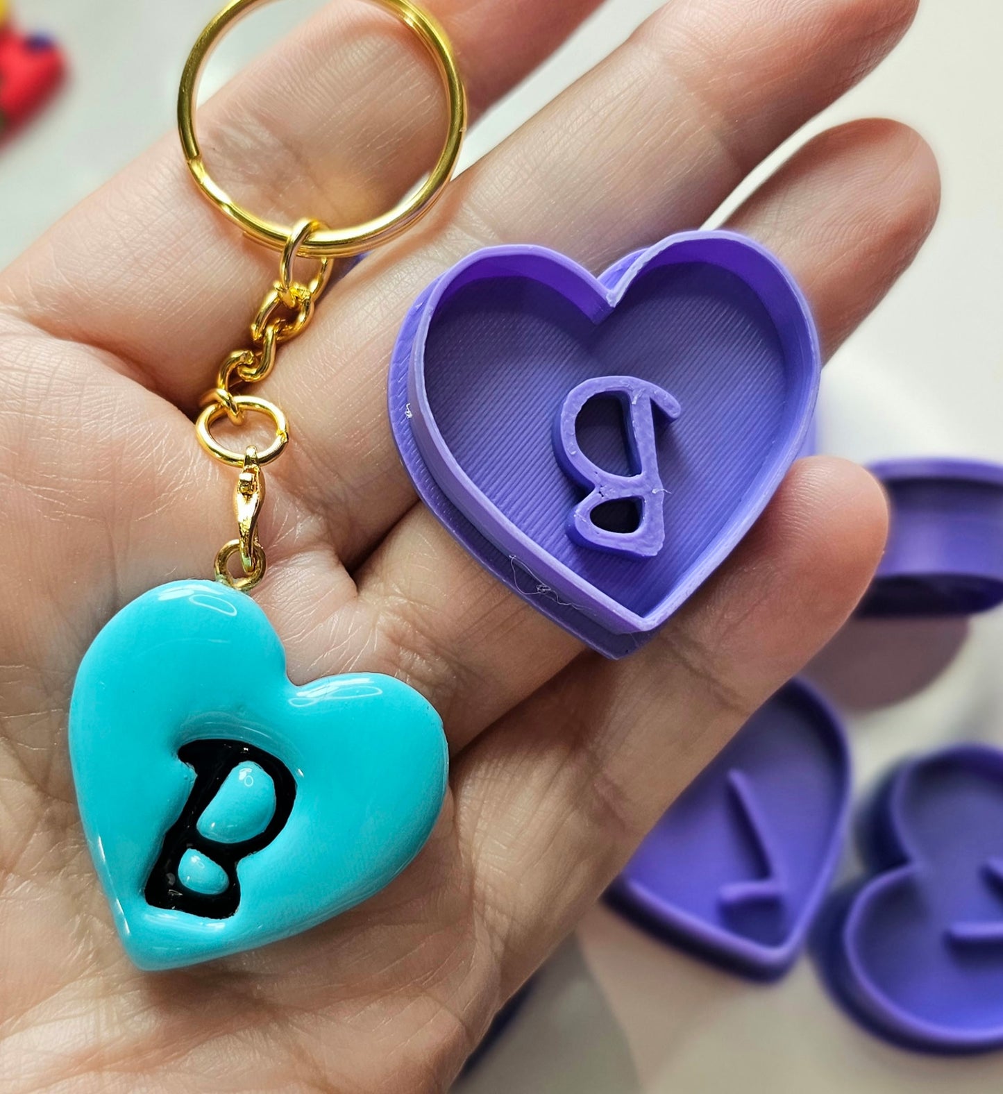 Heart Alphabet Clay Cutters