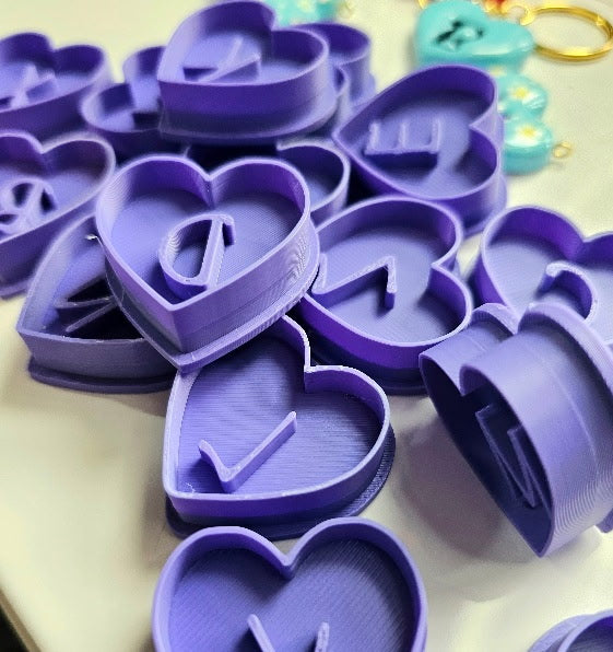 Heart Alphabet Clay Cutters