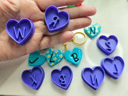 Heart Alphabet Clay Cutters