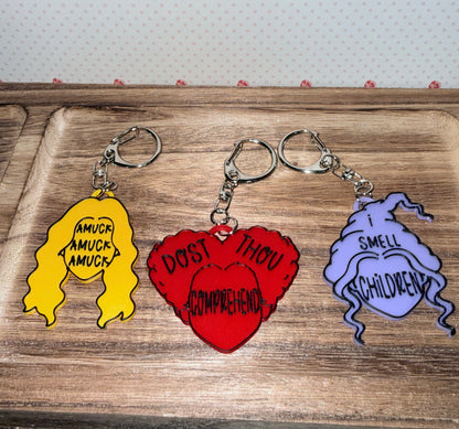 Hocus Pocus Sanderson Sisters keychain or bag tag!